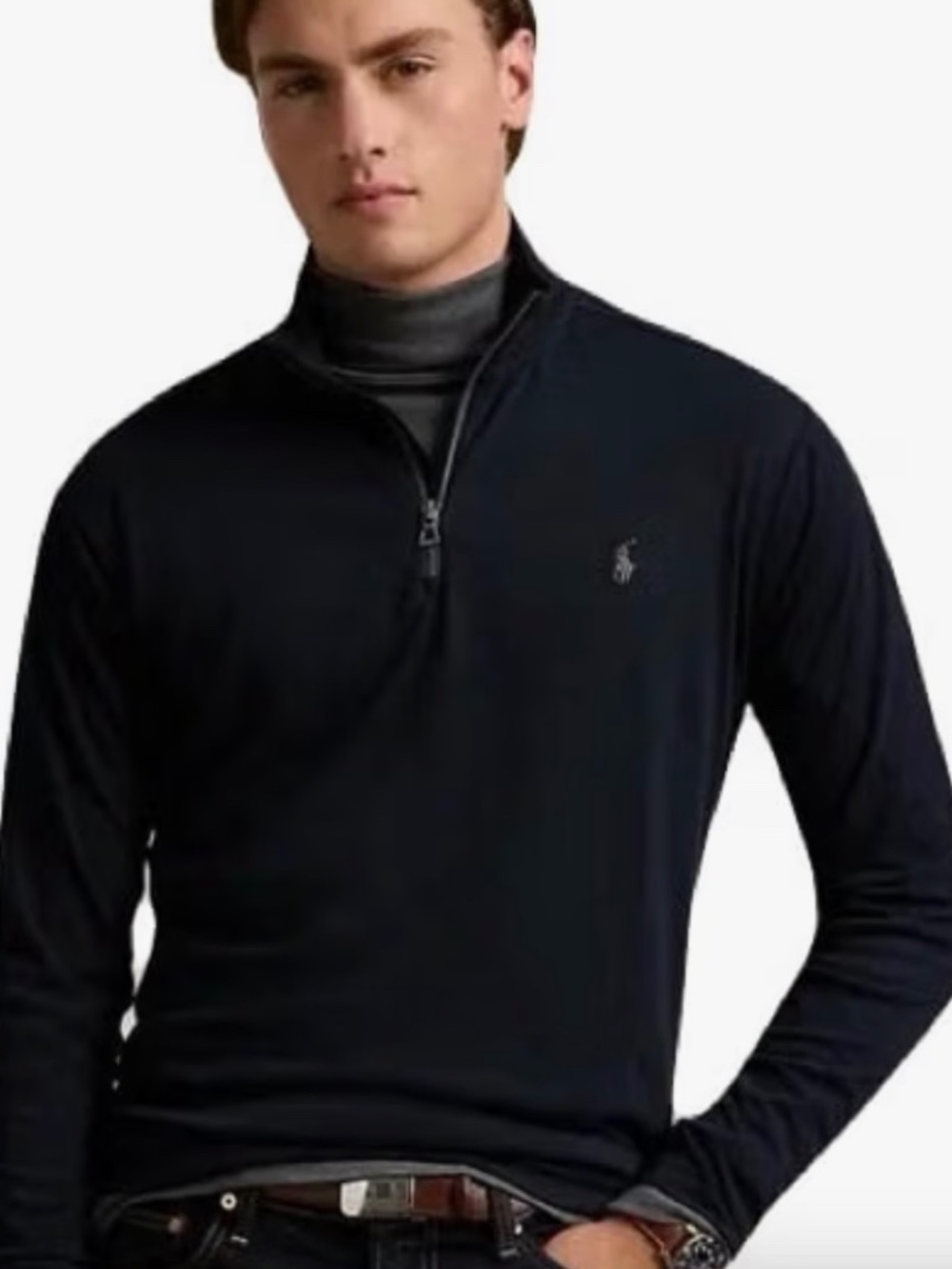 NWT MENS POLO RALPH LAUREN Performance Interlock Pullover Navy Blue XXL
